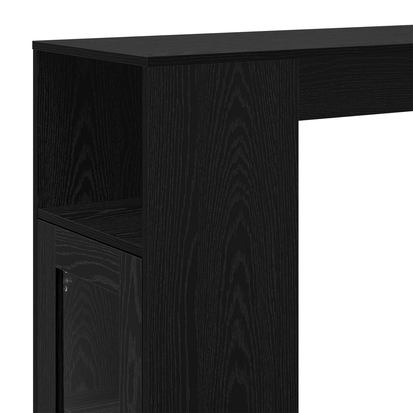 vidaXL Bar Table 101 x 40 x 103.5 cm Engineered Wood Black Oak