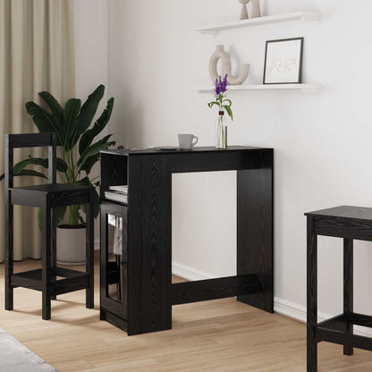 vidaXL Bar Table 101 x 40 x 103.5 cm Engineered Wood Black Oak