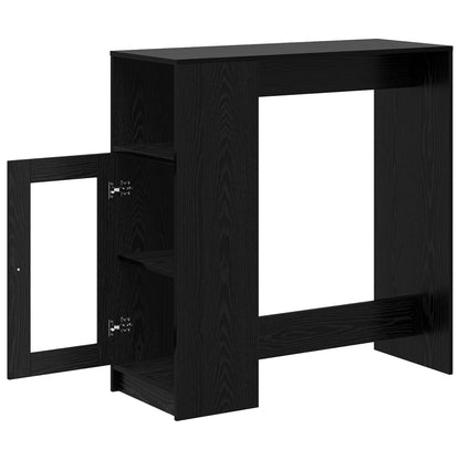 vidaXL Bar Table 101 x 40 x 103.5 cm Engineered Wood Black Oak