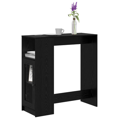 vidaXL Bar Table 101 x 40 x 103.5 cm Engineered Wood Black Oak