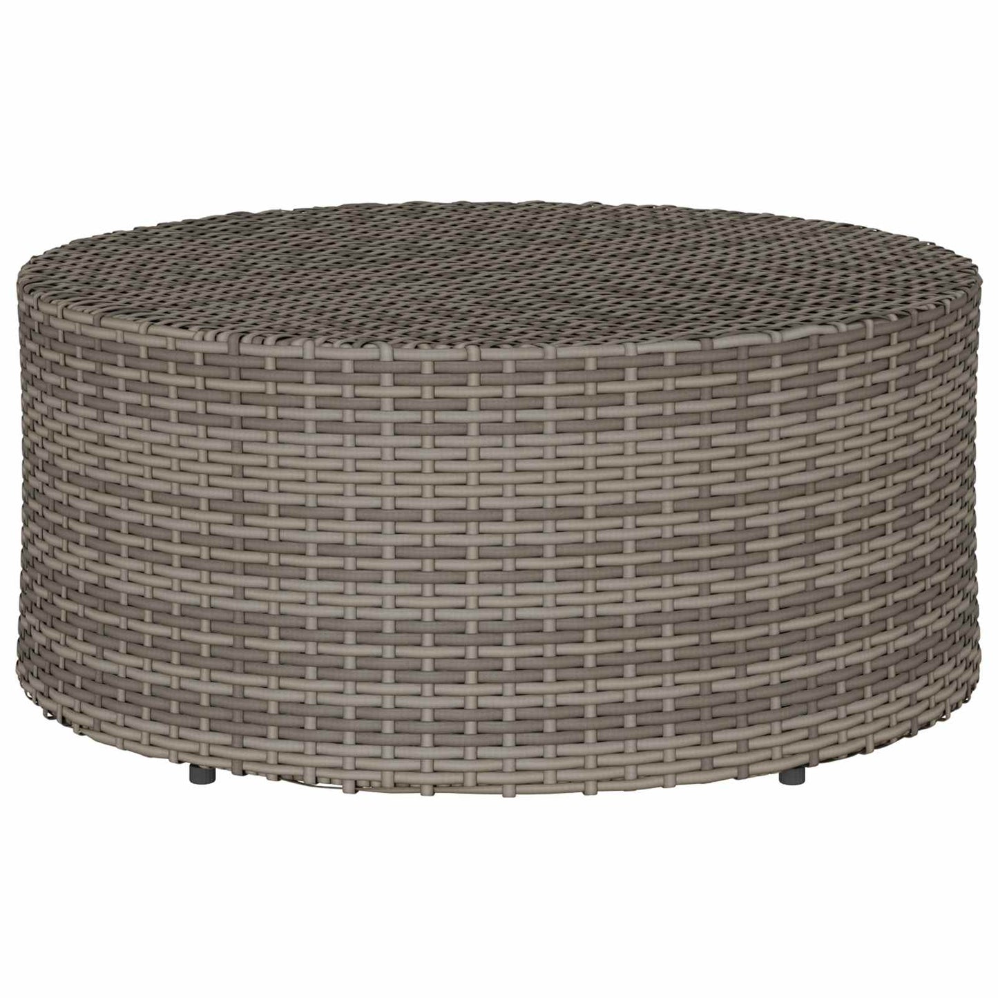 vidaXL Outdoor Coffee Table Grey Ø 68 x 30 cm Poly Rattan