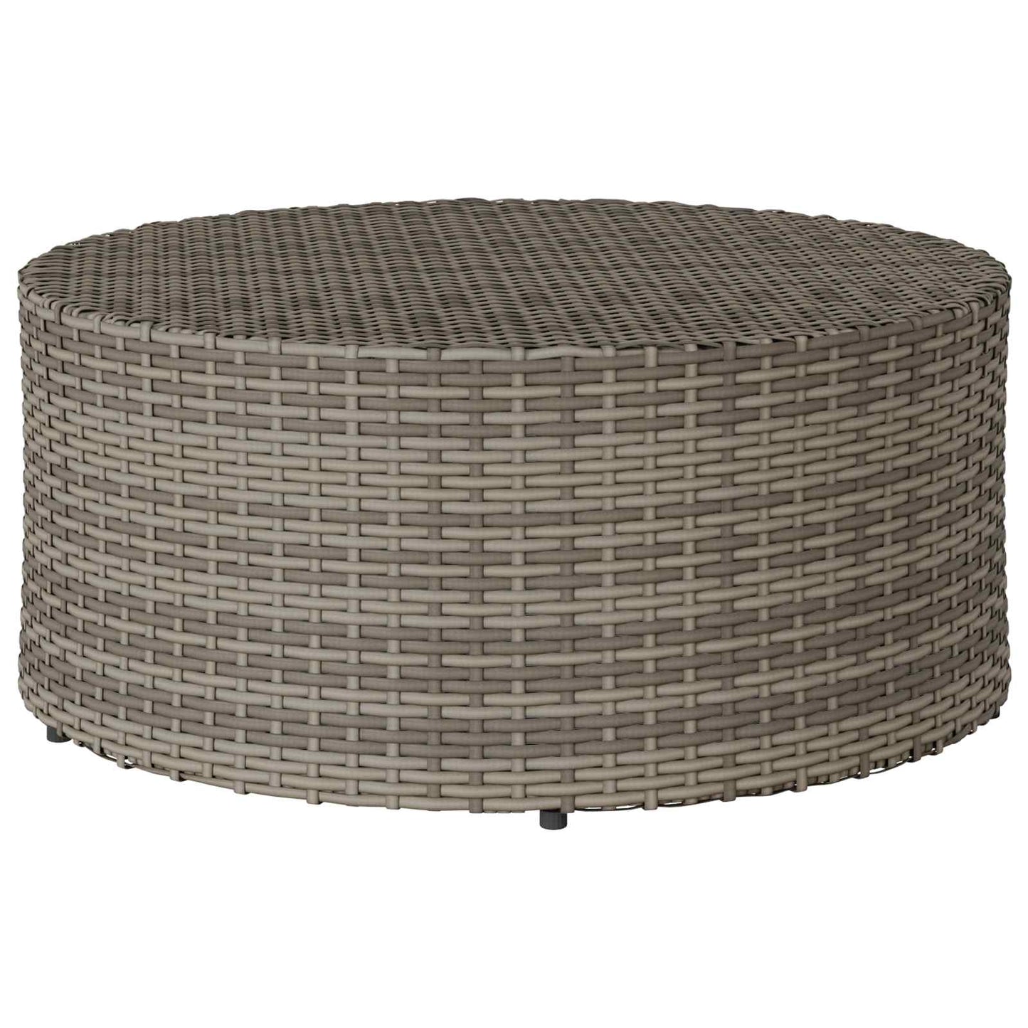 vidaXL Outdoor Coffee Table Grey Ø 68 x 30 cm Poly Rattan