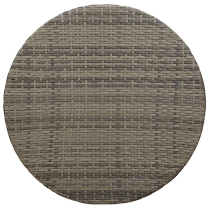 vidaXL Outdoor Coffee Table Grey Ø 68 x 30 cm Poly Rattan
