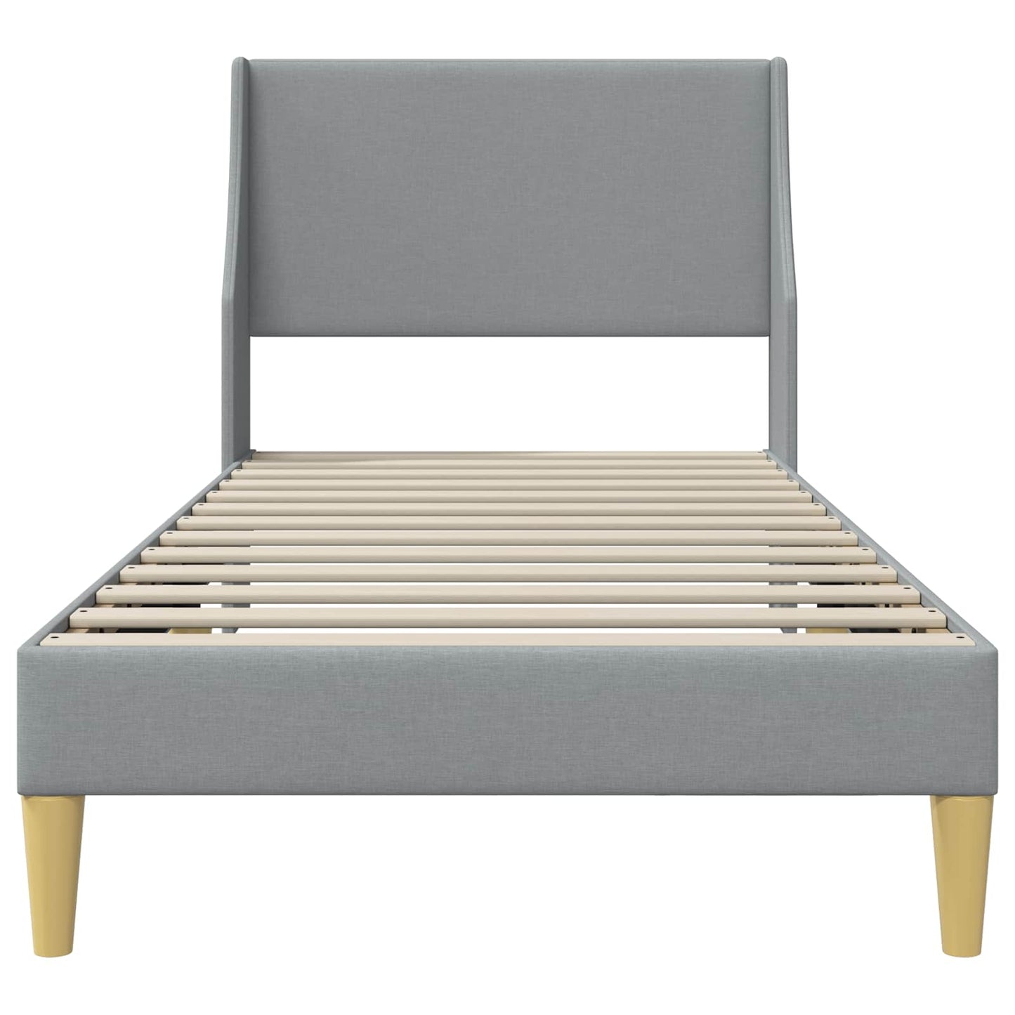 vidaXL Bed Frame with Headboard Light Grey 90 x 190 cm Fabric