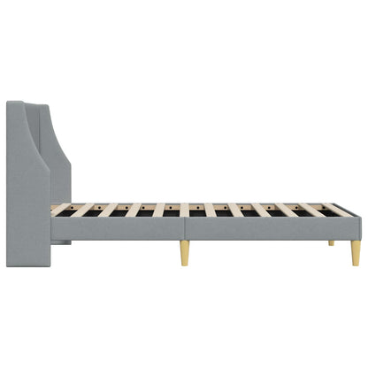 vidaXL Bed Frame with Headboard Light Grey 90 x 190 cm Fabric
