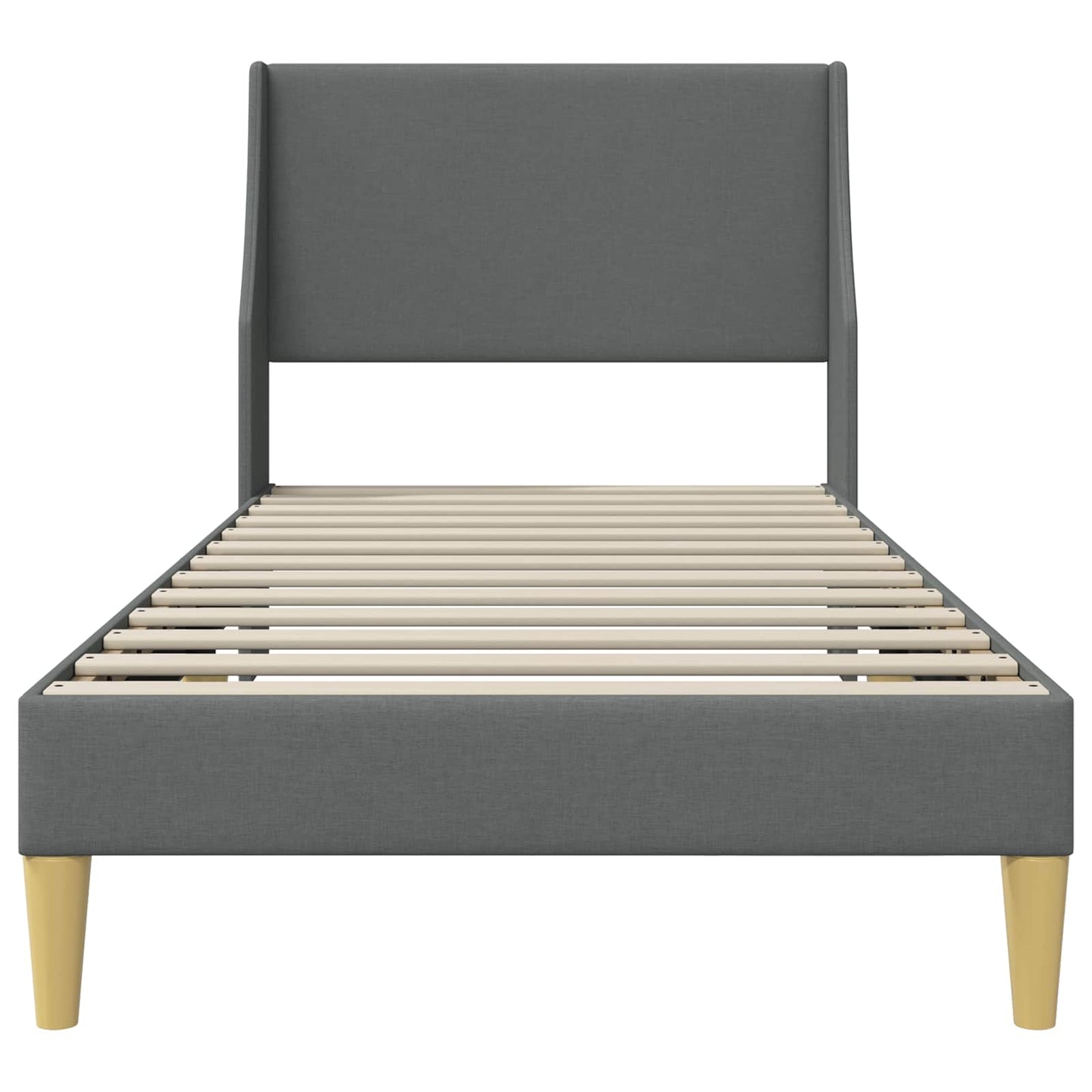 vidaXL Bed Frame with Headboard Dark Grey 90 x 190 cm Fabric