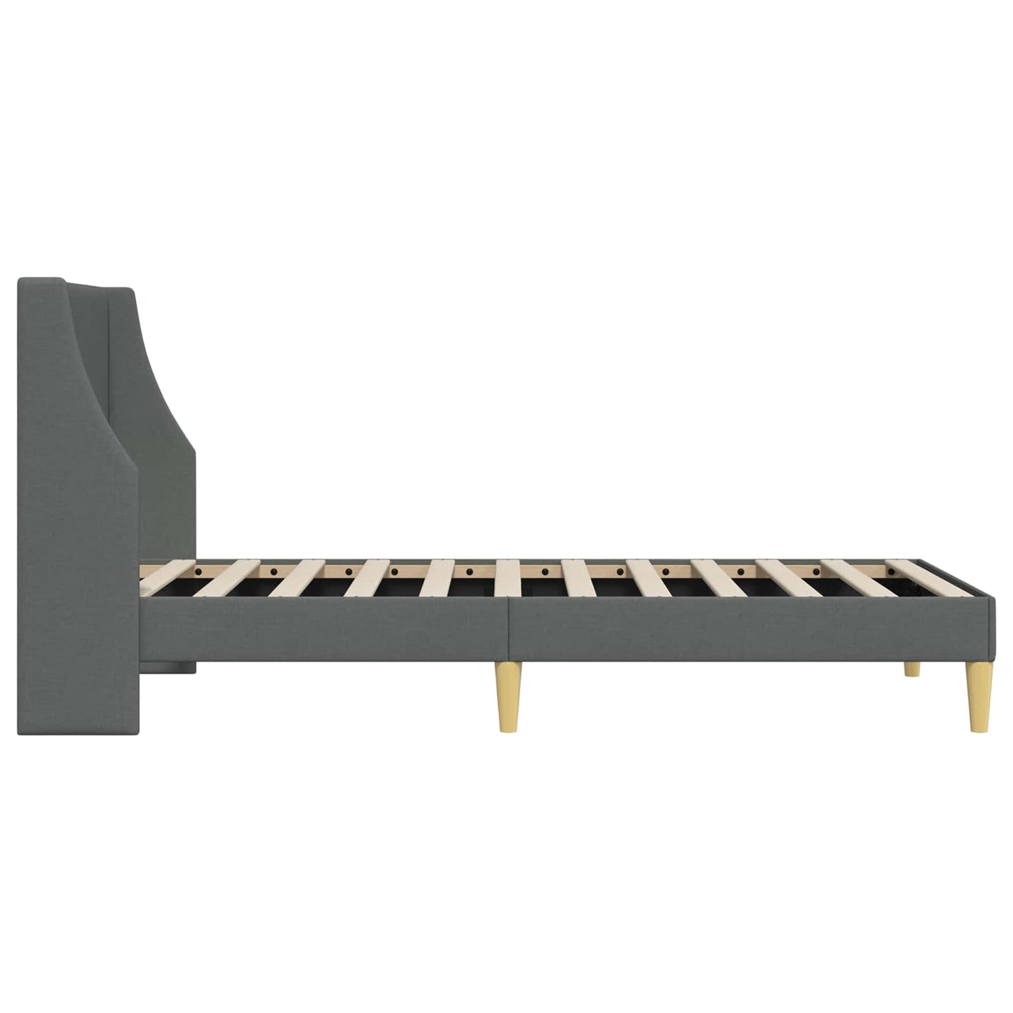 vidaXL Bed Frame with Headboard Dark Grey 90 x 190 cm Fabric