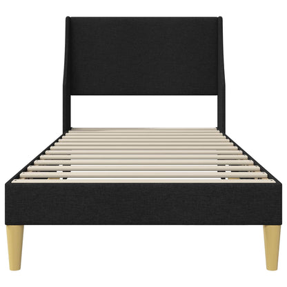 vidaXL Bed Frame with Headboard Black 90 x 190 cm Fabric