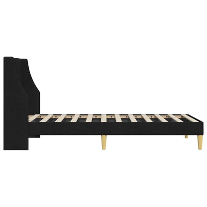 vidaXL Bed Frame with Headboard Black 90 x 190 cm Fabric