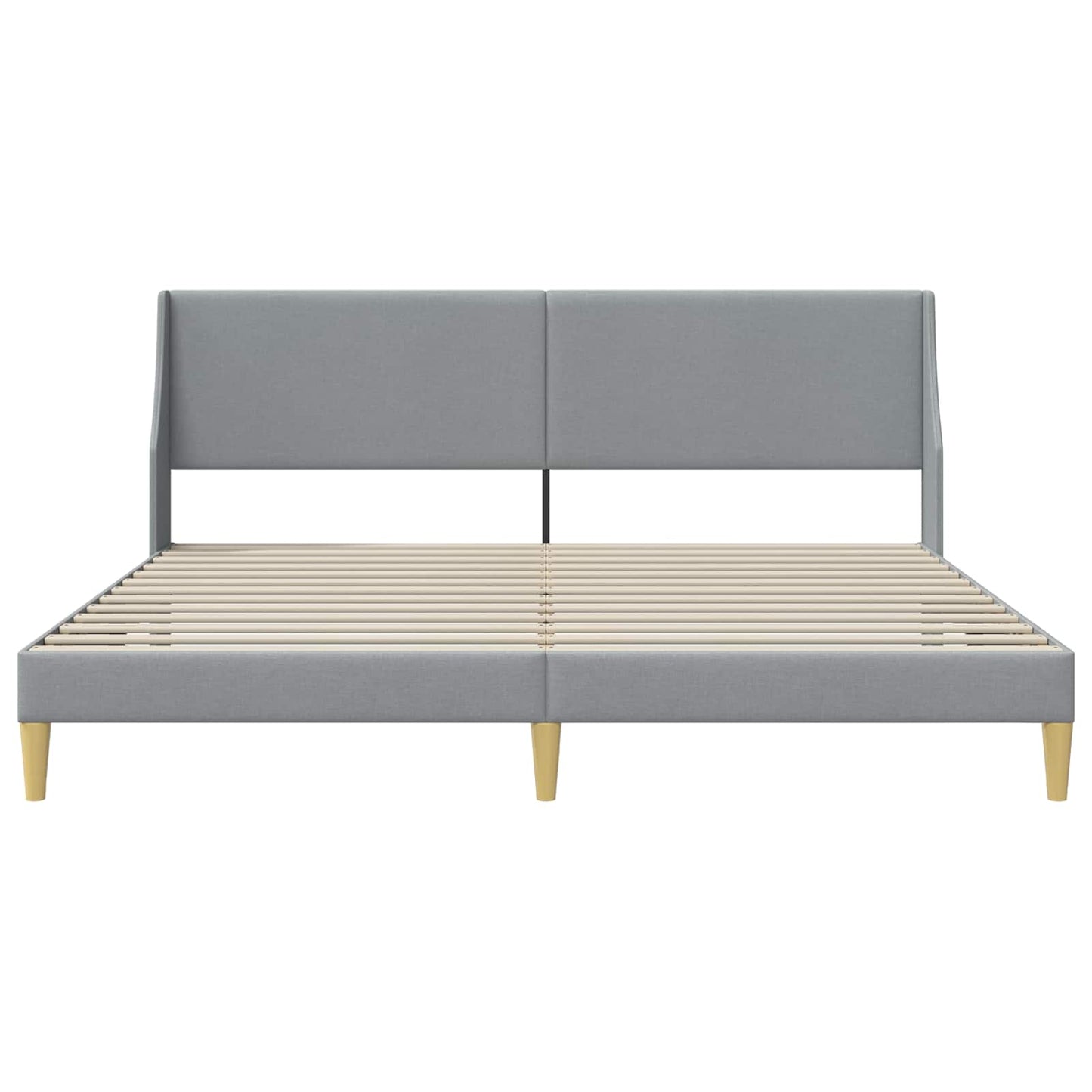 vidaXL Bed Frame with Headboard Light Grey 180 x 200 cm Fabric