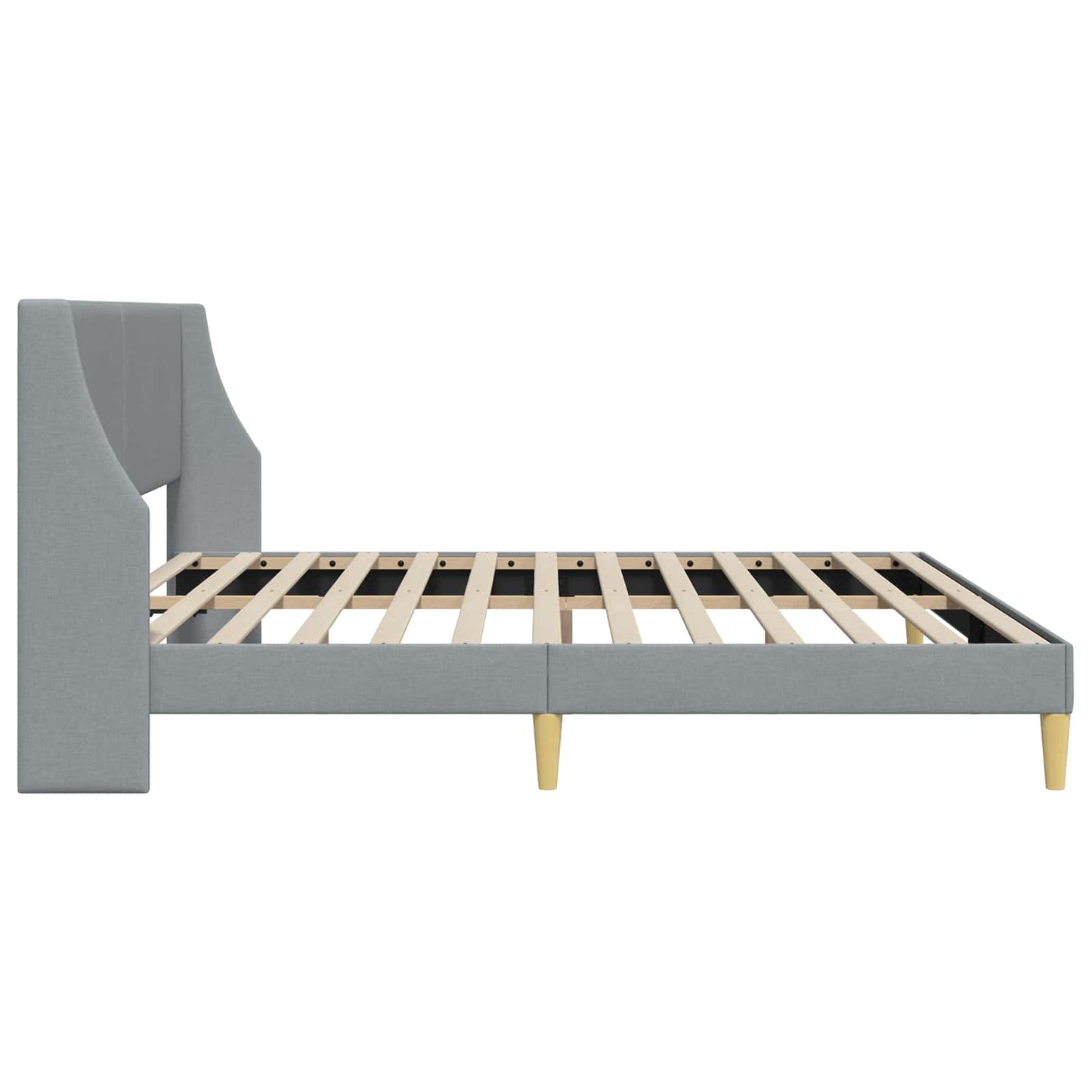 vidaXL Bed Frame with Headboard Light Grey 180 x 200 cm Fabric