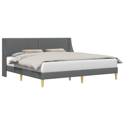 vidaXL Bed Frame with Headboard Dark Grey 180 x 200 cm Fabric