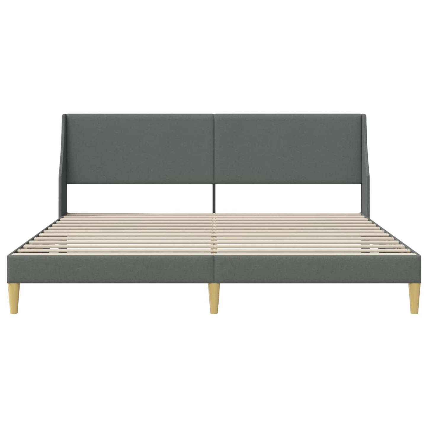 vidaXL Bed Frame with Headboard Dark Grey 180 x 200 cm Fabric