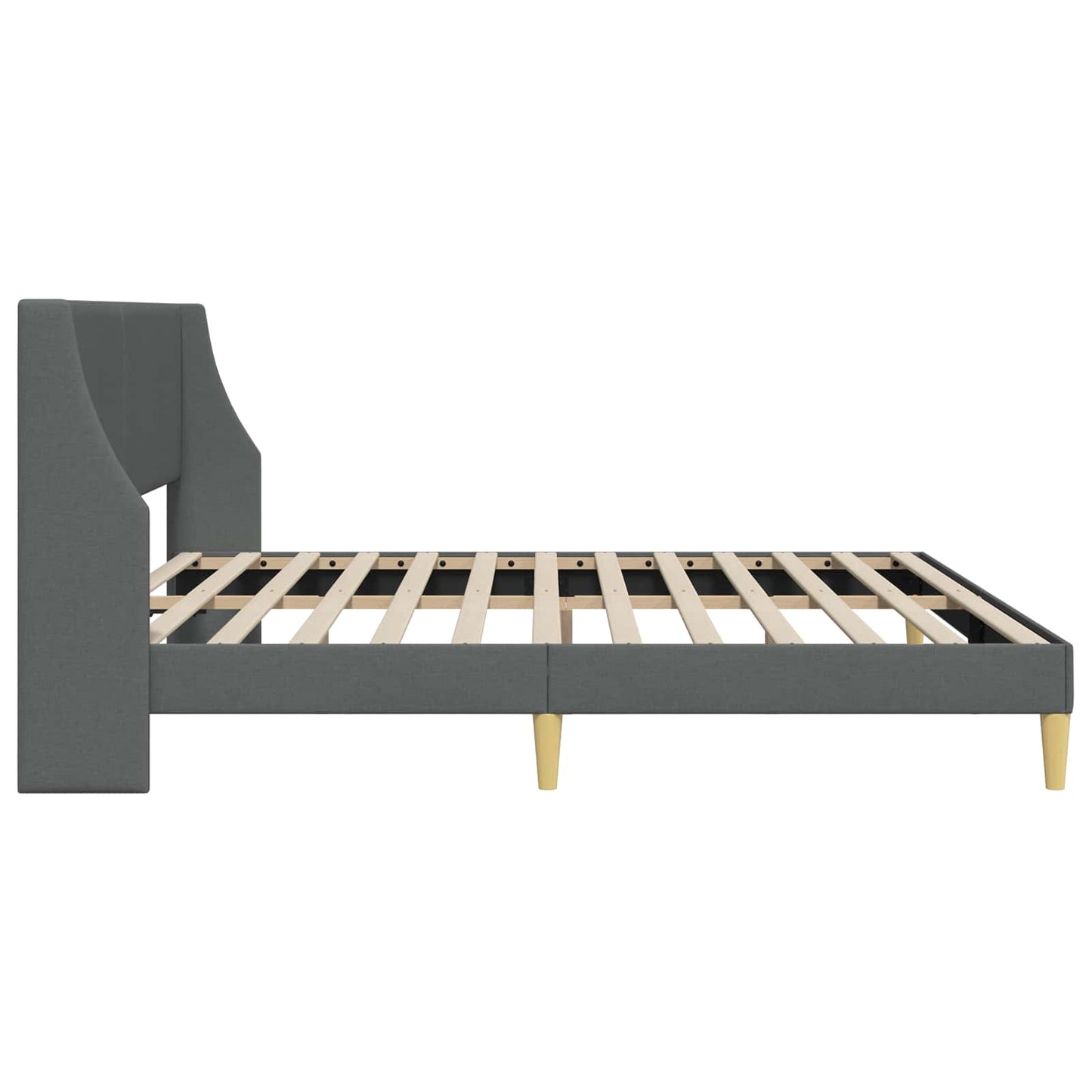 vidaXL Bed Frame with Headboard Dark Grey 180 x 200 cm Fabric