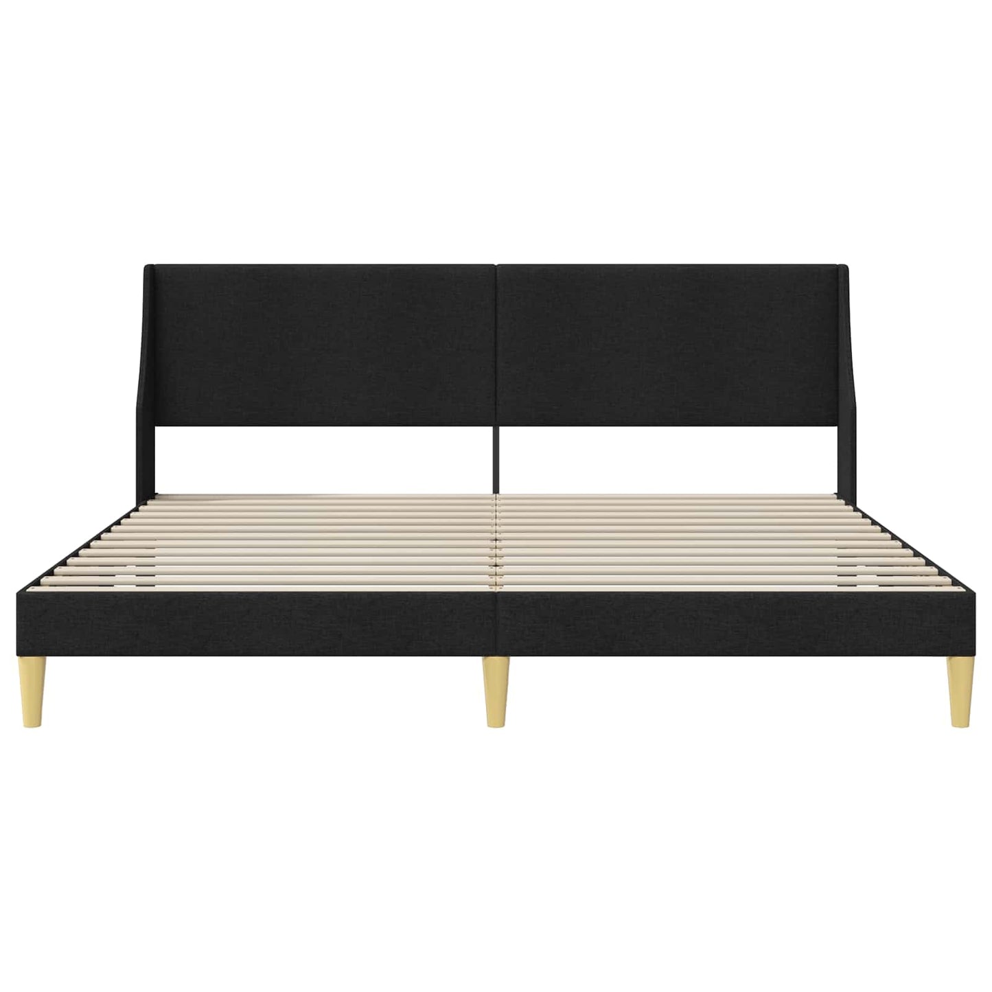 vidaXL Bed Frame with Headboard Black 180 x 200 cm Fabric