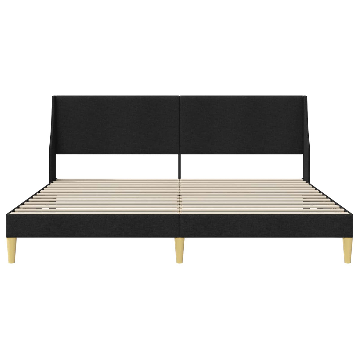 vidaXL Bed Frame with Headboard Black 180 x 200 cm Fabric