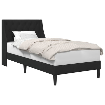 vidaXL Bed Frame with Headboard Black 90 x 190 cm Velvet