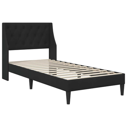 vidaXL Bed Frame with Headboard Black 90 x 190 cm Velvet