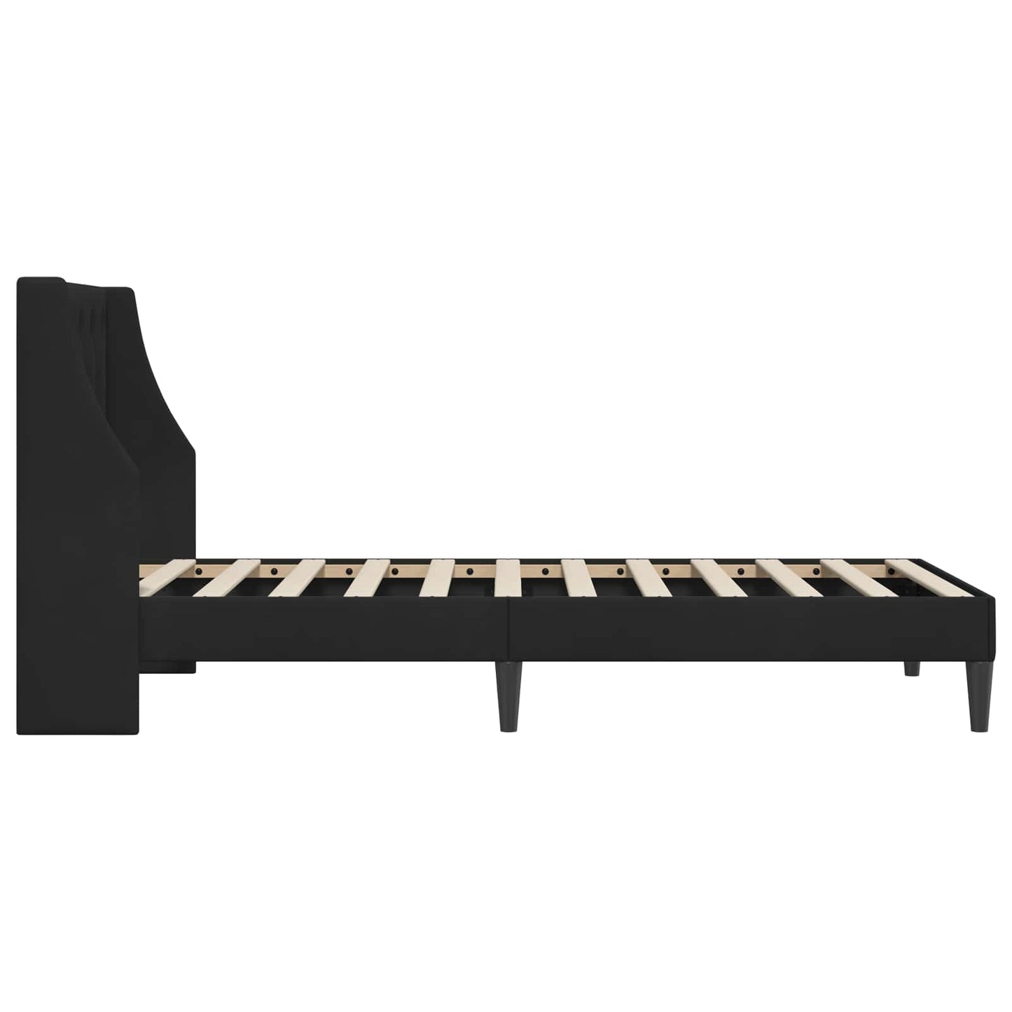vidaXL Bed Frame with Headboard Black 90 x 190 cm Velvet