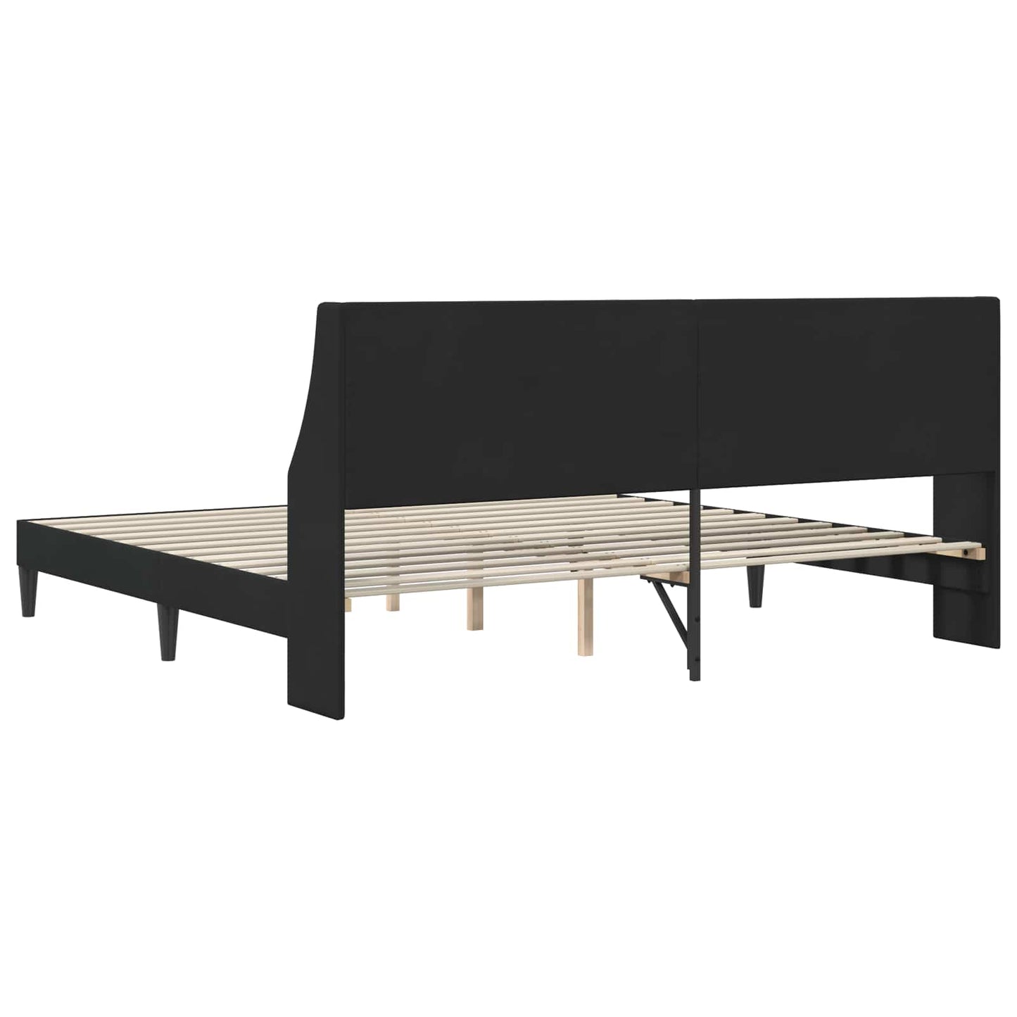 vidaXL Bed Frame with Headboard Black 180 x 200 cm Velvet
