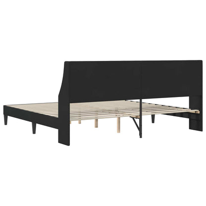 vidaXL Bed Frame with Headboard Black 180 x 200 cm Velvet