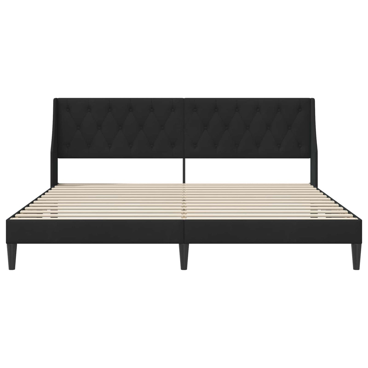 vidaXL Bed Frame with Headboard Black 180 x 200 cm Velvet