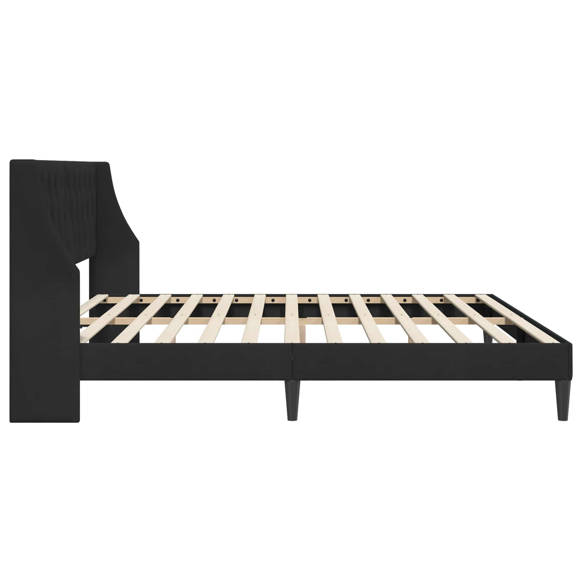 vidaXL Bed Frame with Headboard Black 180 x 200 cm Velvet