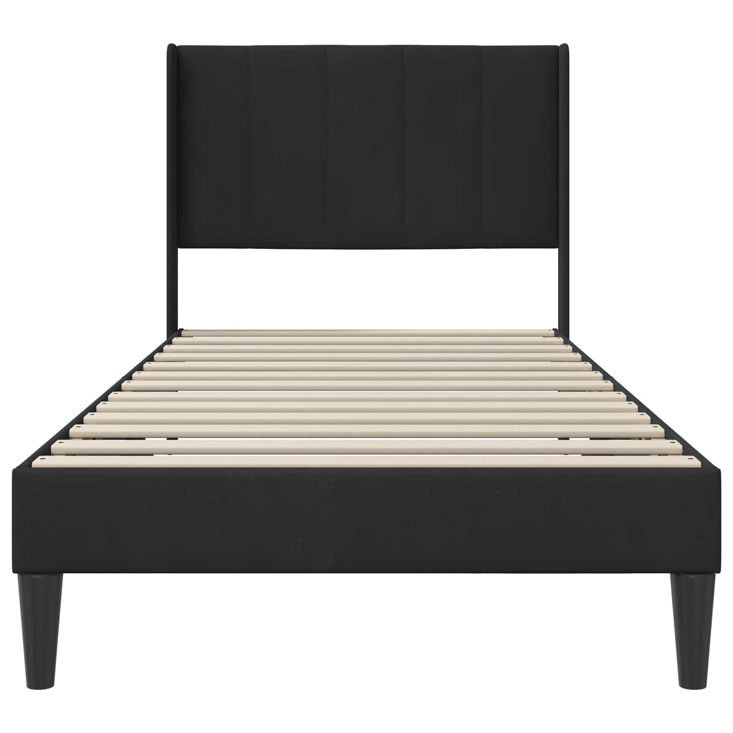 vidaXL Bed Frame with Headboard Black 90 x 190 cm Velvet