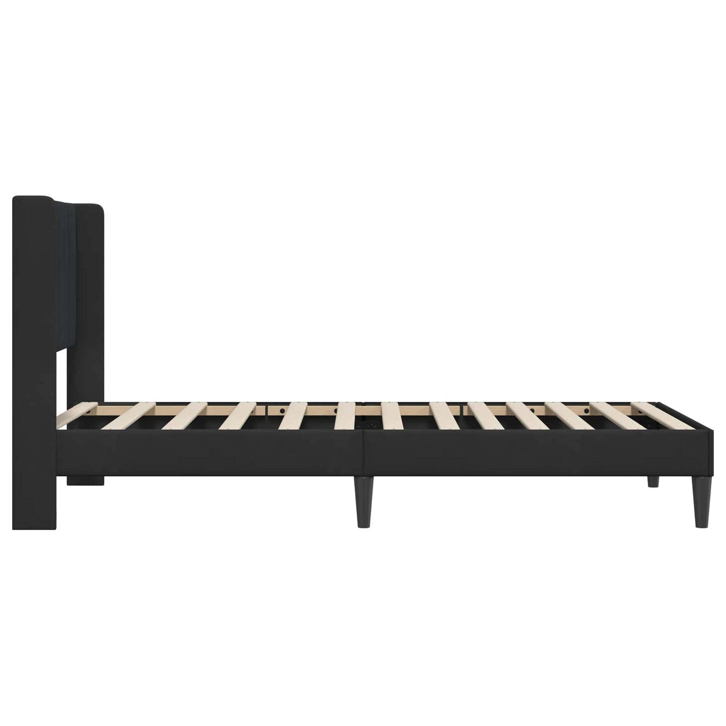 vidaXL Bed Frame with Headboard Black 90 x 190 cm Velvet