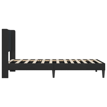 vidaXL Bed Frame with Headboard Black 90 x 190 cm Velvet