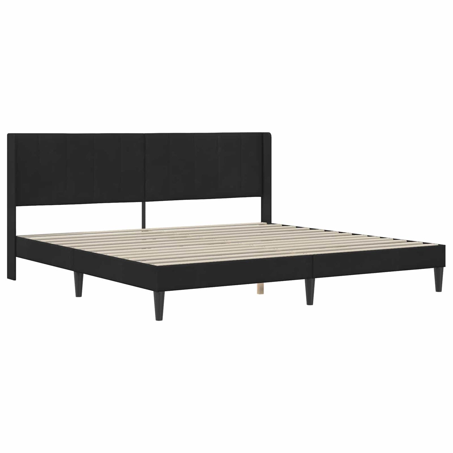vidaXL Bed Frame with Headboard Black 180 x 200 cm Velvet