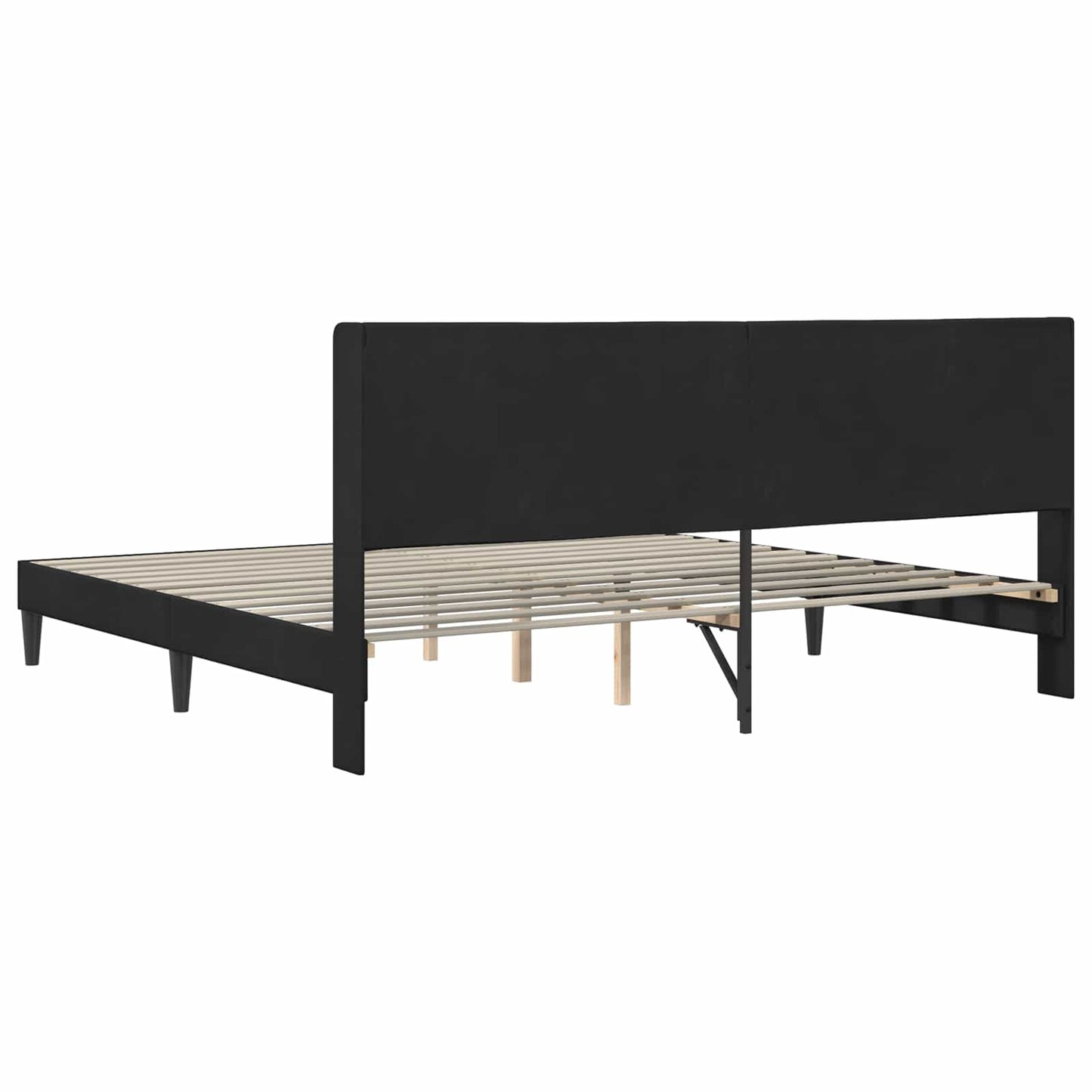 vidaXL Bed Frame with Headboard Black 180 x 200 cm Velvet