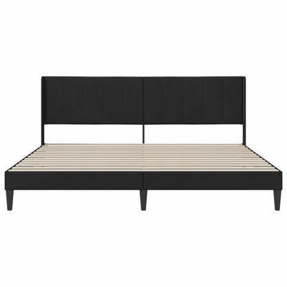 vidaXL Bed Frame with Headboard Black 180 x 200 cm Velvet