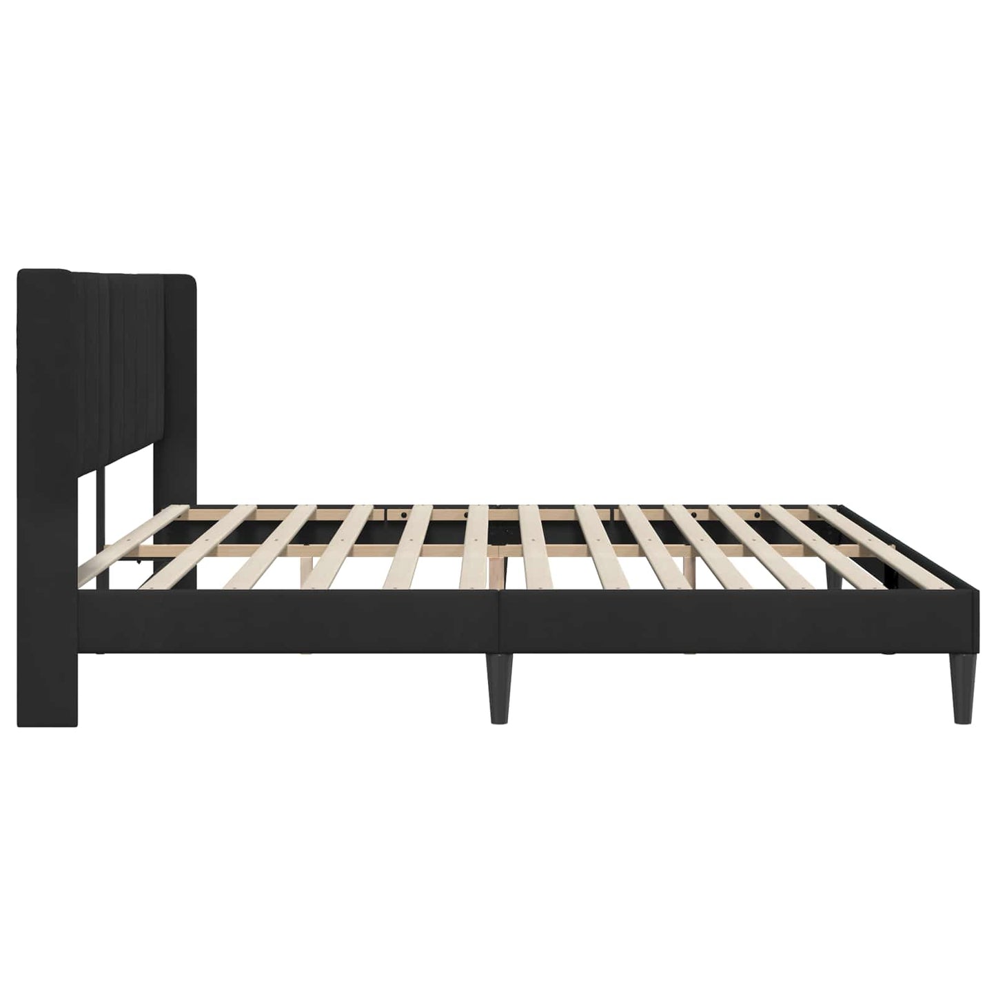 vidaXL Bed Frame with Headboard Black 180 x 200 cm Velvet