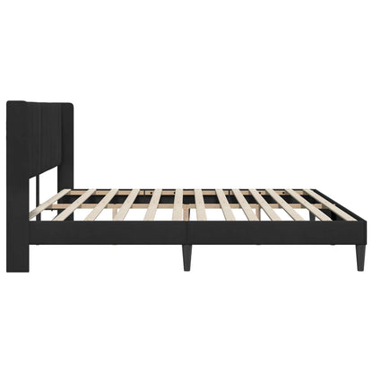 vidaXL Bed Frame with Headboard Black 180 x 200 cm Velvet