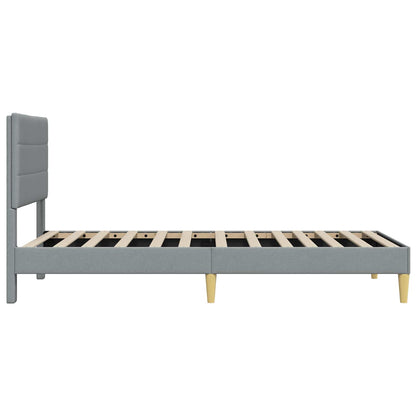 vidaXL Bed Frame with Headboard Light Grey 90 x 190 cm Fabric