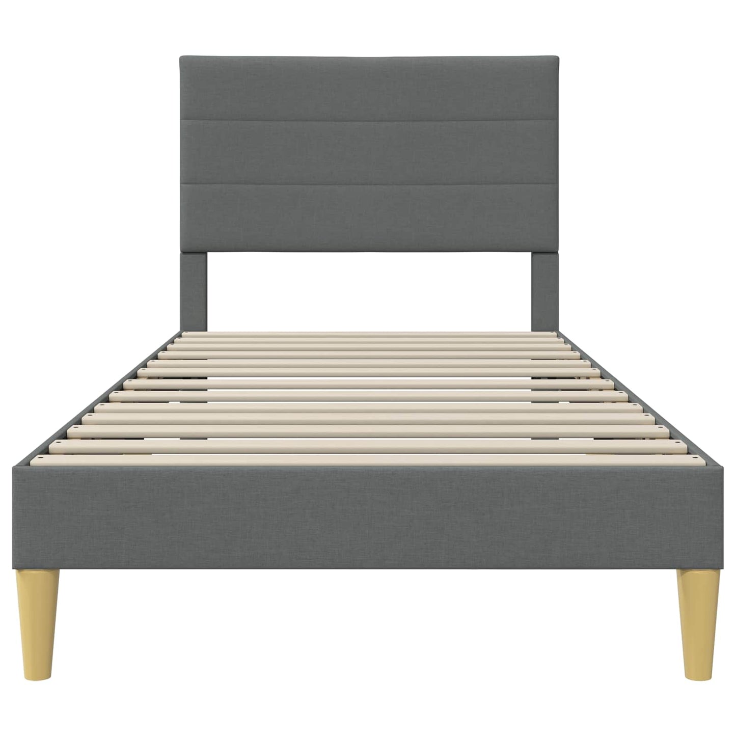 vidaXL Bed Frame with Headboard Dark Grey 90 x 190 cm Fabric