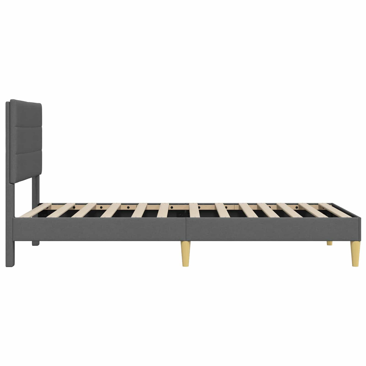 vidaXL Bed Frame with Headboard Dark Grey 90 x 190 cm Fabric