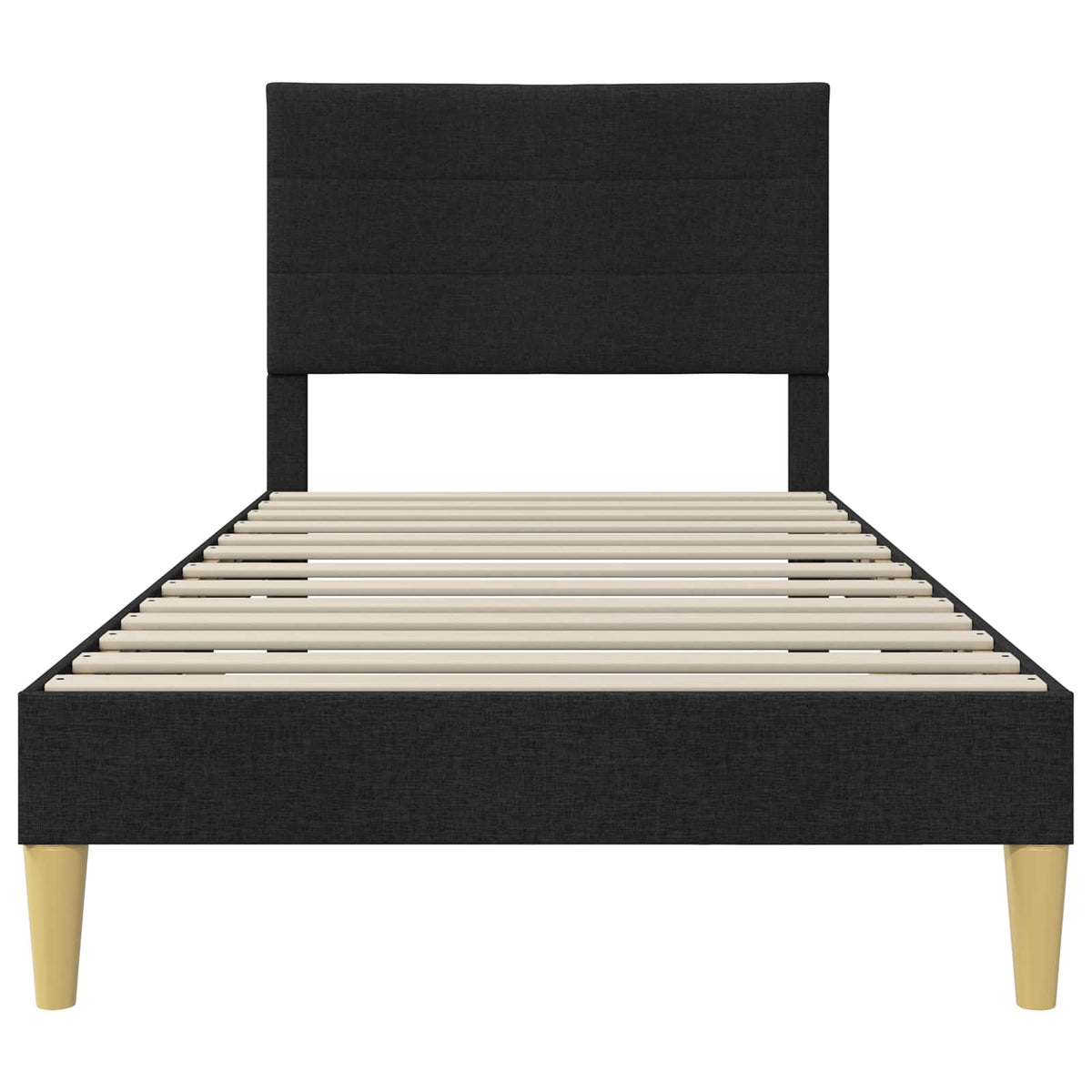 vidaXL Bed Frame with Headboard Black 90 x 190 cm Fabric