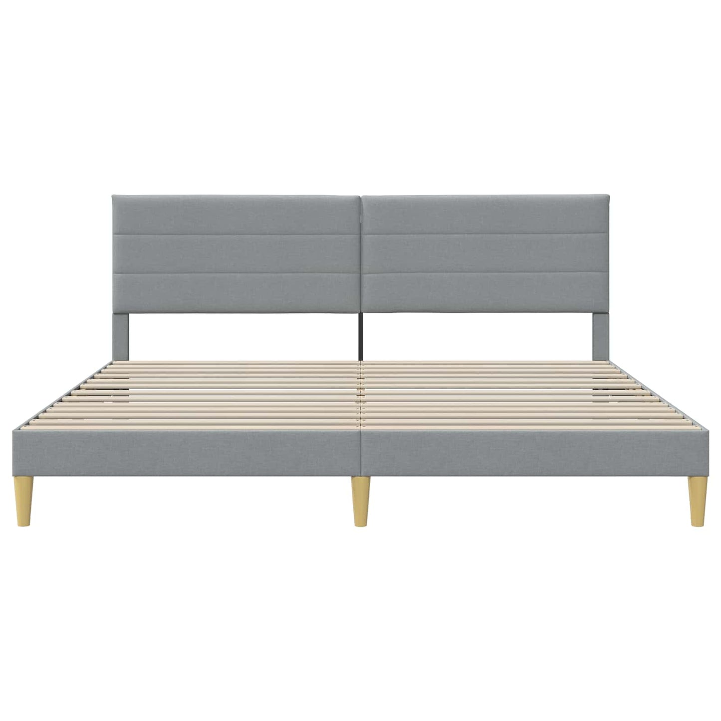 vidaXL Bed Frame with Headboard Light Grey 180 x 200 cm Fabric