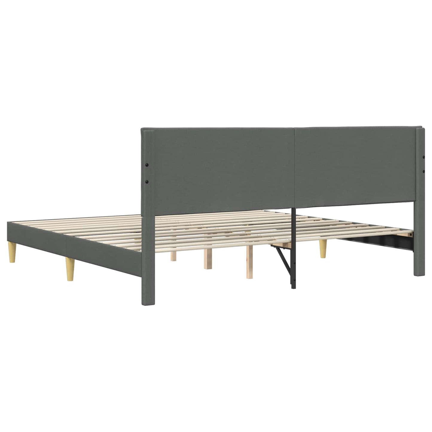 vidaXL Bed Frame with Headboard Dark Grey 180 x 200 cm Fabric