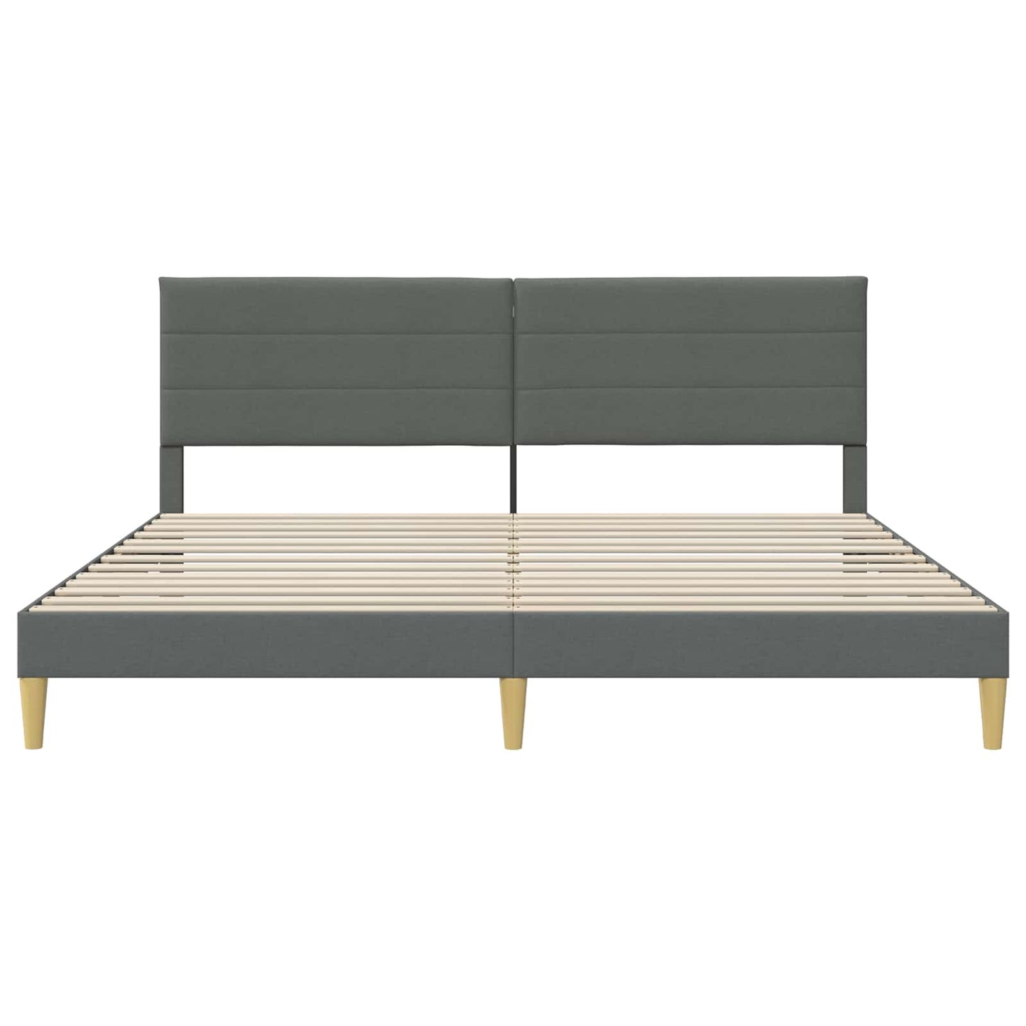 vidaXL Bed Frame with Headboard Dark Grey 180 x 200 cm Fabric