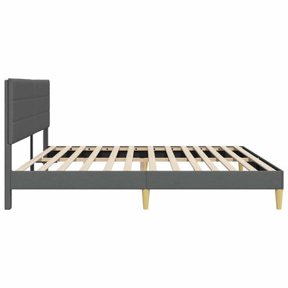 vidaXL Bed Frame with Headboard Dark Grey 180 x 200 cm Fabric