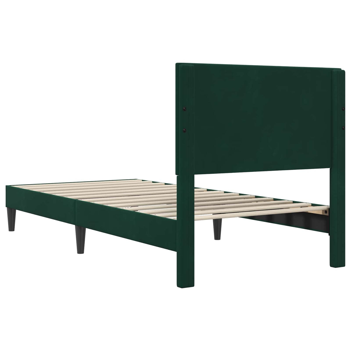 vidaXL Bed Frame with Headboard Black 90 x 190 cm Velvet