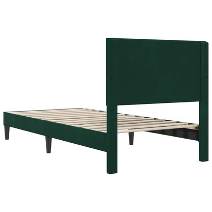 vidaXL Bed Frame with Headboard Black 90 x 190 cm Velvet