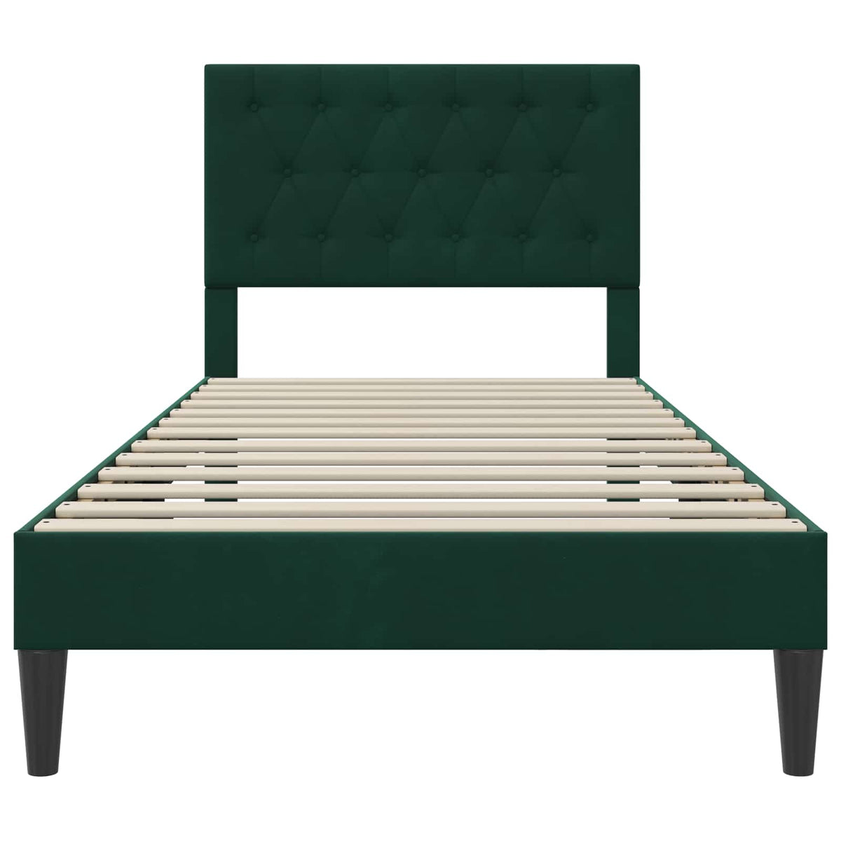 vidaXL Bed Frame with Headboard Black 90 x 190 cm Velvet