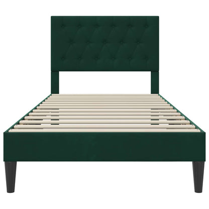 vidaXL Bed Frame with Headboard Black 90 x 190 cm Velvet