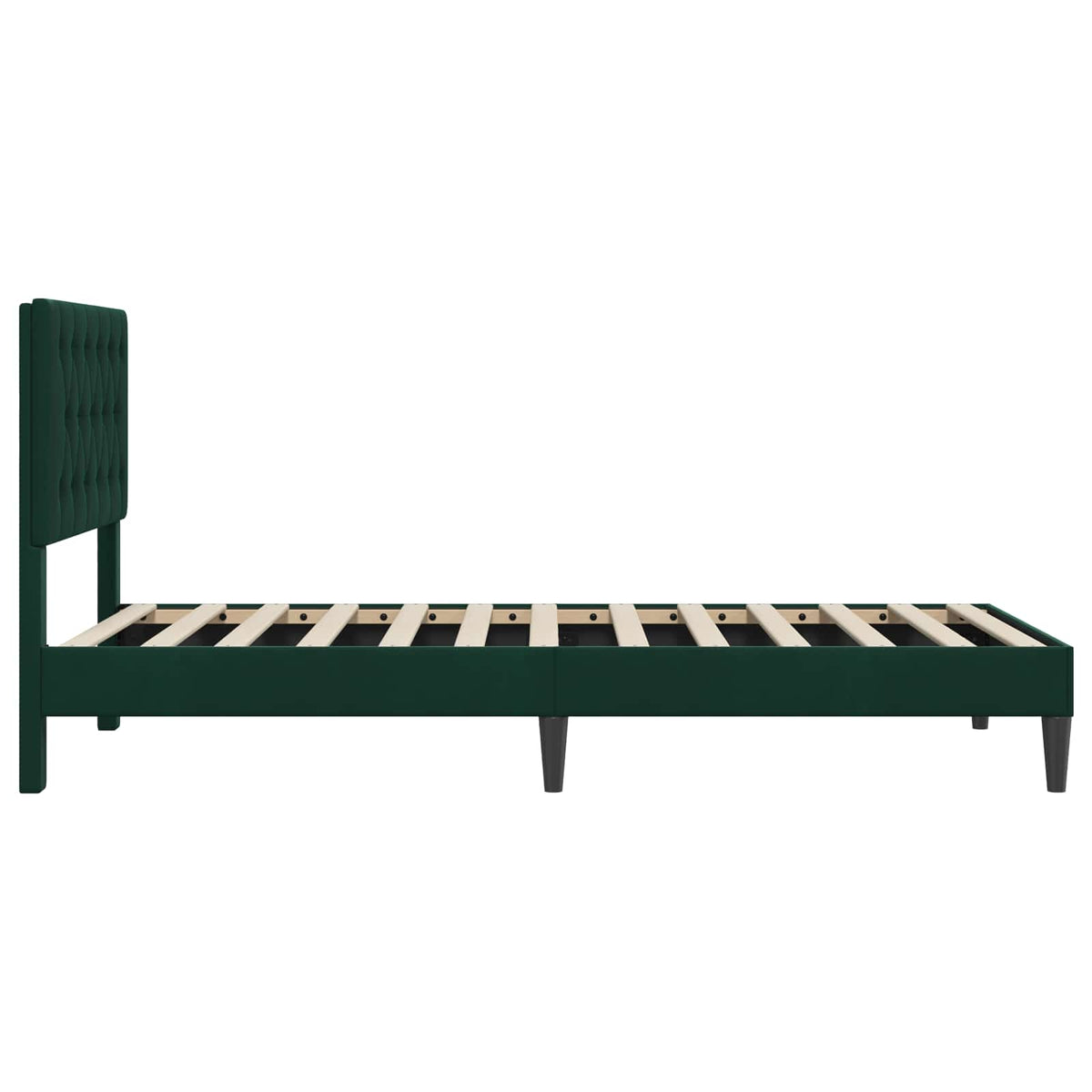 vidaXL Bed Frame with Headboard Black 90 x 190 cm Velvet