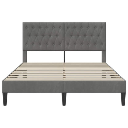 vidaXL Bed Frame with Headboard Dark Grey 180 x 200 cm Velvet