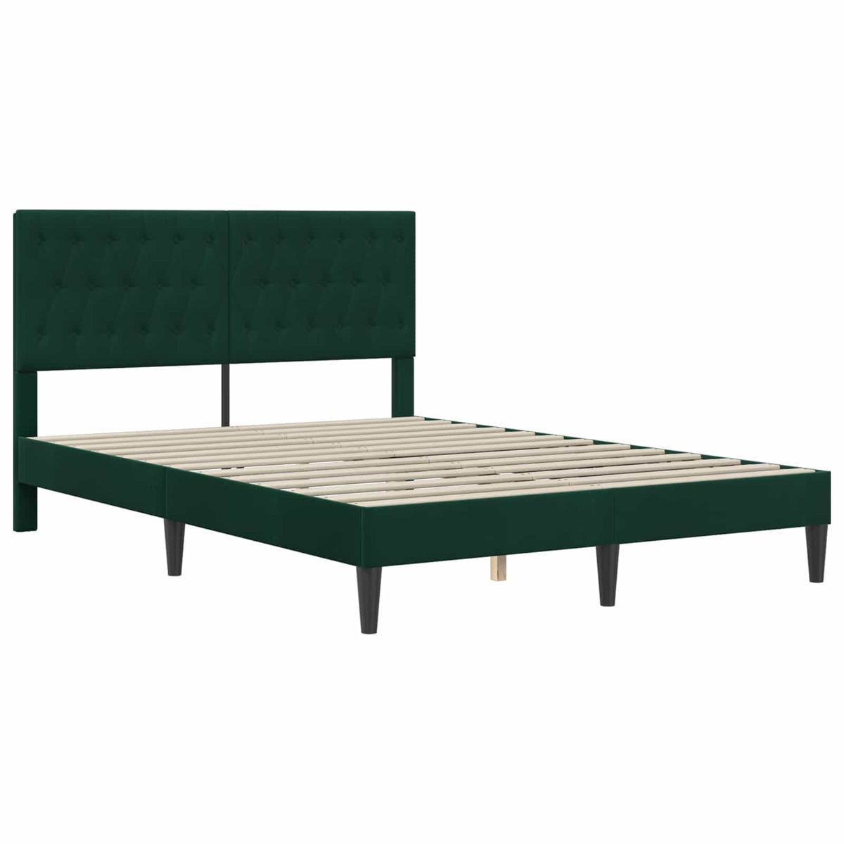 vidaXL Bed Frame with Headboard Black 180 x 200 cm Velvet